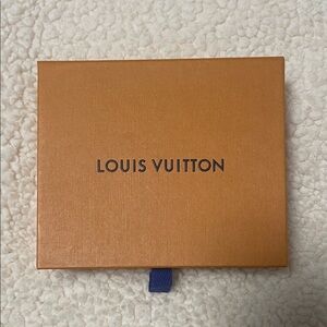 Louis Vuitton  6" x 5" x 1-3/4" Saffron Box with Blue Tab